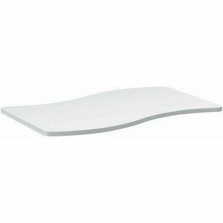 THE HON CO Table, Ribbon, 4-Leg, 54inx30inx23in-35in, White Markerboard HONSW3054ENFM1K